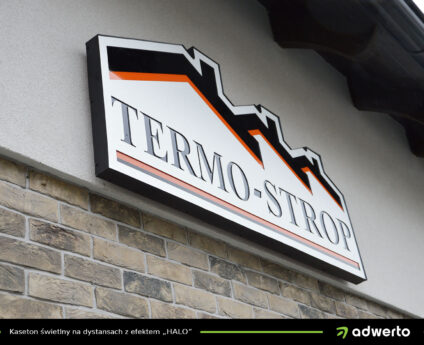 Logo świetlne z efektem halo - Termo-Strop - Kaliszkowice - Ostrów Wlkp., Kalisz