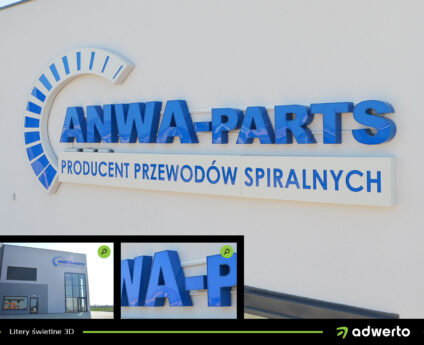 Litery Świetlne 3D - Anwa-Parts - Ostrów Wlkp., Kalisz