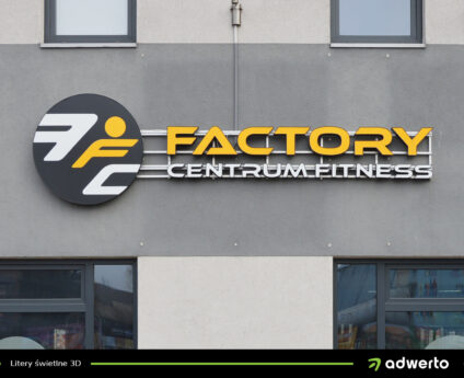 Litery Świetlne 3D - Factory Centrum Fitness - Ostrów Wlkp., Kalisz
