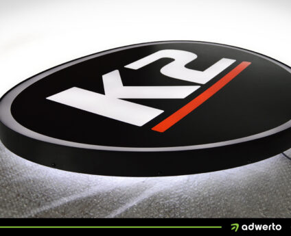 Logo Świetlne z efektem Halo - K2 - Ostrów Wlkp., Kalisz