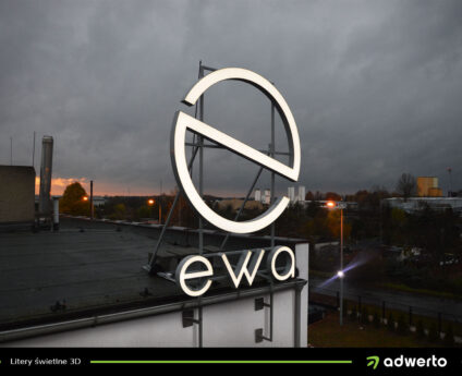 Litery Świetlne 3D - Ewa S.A. Krotoszyn - Ostrów Wlkp., Kalisz
