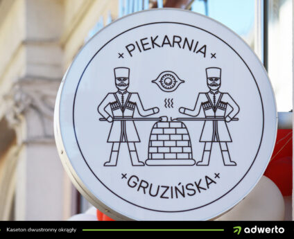 Okrągły kaseton dwustronny - Ostrów Wlkp., Kalisz