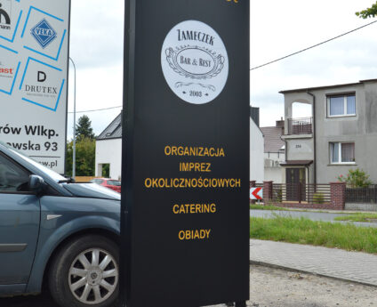 Pylon Świetlny - Restauracja Zameczek - Ostrów Wlkp., Kalisz